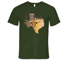 Load image into Gallery viewer, Texas - Rattler Skin -texas State Map W Longhorn  X 300 T Shirt
