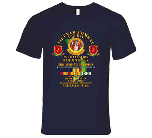 Usmc - 1st Bn 9th Marines - 3rd Mardiv - Operation Dewey Canyon W Vn Svc T Shirt