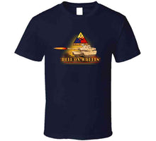 Load image into Gallery viewer, Army - 2nd Armored Division  - M1a1 Tank  - Hell On Wheels W Fire X 300 T Shirt
