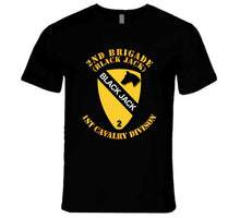 Load image into Gallery viewer, Army - 2nd Brigade - 1st Cav Div - Black Jack No Offset T-shirt
