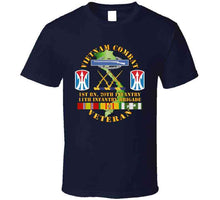 Load image into Gallery viewer, Army - Vietnam Combat Vet - Cib - Dui W 1st Bn 20th Inf - 11th Inf Bde Ssi T Shirt
