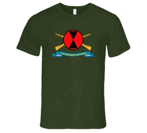 Army - 7th Infantry Division - Ssi W Br - Ribbon X 300 T Shirt