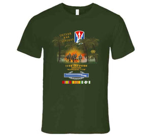 Army - 11th Light Infantry Brigade -  Vietnam Jungle Patrol W Fire X 300 T Shirt