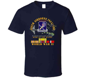 Army - 188th Airborne Infantry - Raid At Los BaÃ±os W Jumpers - Wwii W Pac Svc X 300 T Shirt