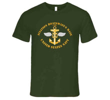 Load image into Gallery viewer, Navy - Rate - Aviation Boatswain&#39;s Mate Pin with Text - T Shirt, Premium and Hoodie
