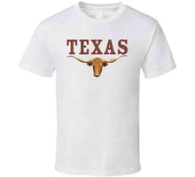 Load image into Gallery viewer, Texas - Rattler Skin -texas Longhorn - Outline Red X 300 T Shirt
