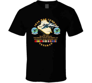 Navy - Iraq War Vet -vaq135 W Ea-18g Growler W Iraq Svc T Shirt