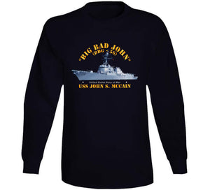 Navy - Destroyer - Uss John S Mccain - Big Bad John T Shirt