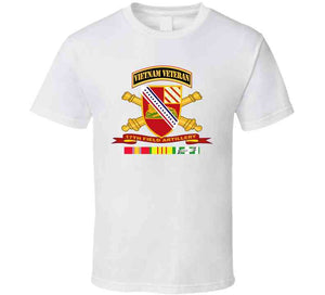 Army - 17th Field Artillery W Br - Ribbon Vn Svc Vet Tab T Shirt