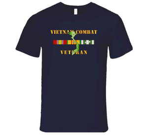 Army - Vietnam Combat Veteran W Vn Svc T Shirt