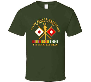 Army - 121st  Signal Bn W  Br - Vietnam Veteran W Bn Num X 300 T Shirt