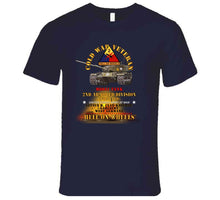 Load image into Gallery viewer, Army - Cold War Vet -  2nd Armored Division  - Garlstedt, Germany - M60a1 Tank  - Hell On Wheels W Fire X 300 Long Sleeve T Shirt
