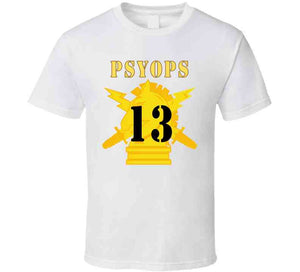 Army - Psyops W Branch Insignia - 13th Battalion Numeral - Line X 300 V1 Classic T Shirt