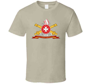 Army - 14th Field Artillery With Branch and Ribbon T Shirt, Premium and Hoodie