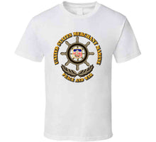 Load image into Gallery viewer, United States Merchant Marine, &quot;Peace and War&quot; with Color Shield - T Shirt, Premium and Hoodie
