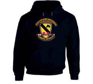 1st Cavalry Div with Afghanistan Service Ribbons Hoodie