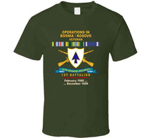 Load image into Gallery viewer, Army - 26th Infantry Regiment - Dui W Br - Ribbon - Top - 1st Bn W Bosnia - Kosovo Svc  X 300 T Shirt
