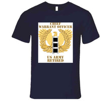 Load image into Gallery viewer, Army - Emblem - Warrant Officer - Cw3 - Retired T Shirt
