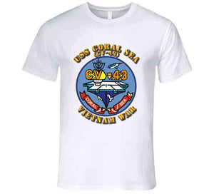 USN - USS Coral Sea (CV-43) Vietnam War With Text T-shirt, Premium and Hoodie