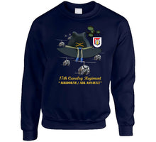 Load image into Gallery viewer, Army - 17th Cavalry Hat - Abn - Air Assault  w Br w Flash  w Slicks T Shirt
