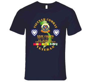 Army - Vietnam Combat Veteran W Xxiv Corps T Shirt