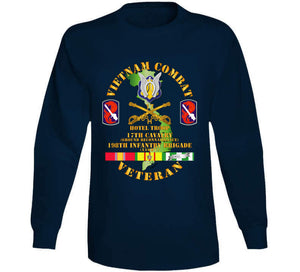 Army - Vietnam Combat Cavalry Vet W Hotel Troop - 17th Air Cav - 198th Inf Bde Lt  Ssi W Svc T Shirt