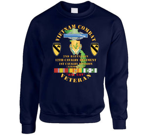 Army - Vietnam Combat Cavalry Veteran W 2nd Bn 12th Cav Regt  W Dui - Cib - 1st Cav Div X 300 Classic T Shirt, Crewneck Sweatshirt, Hoodie, Long Sleeve, Mug