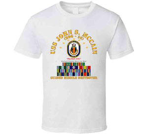 Navy - Destroyer - Uss John S Mccain - Ships Ribbons T Shirt