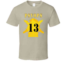 Load image into Gallery viewer, Army - Psyops W Branch Insignia - 13th Battalion Numeral - Line X 300 Classic T Shirt
