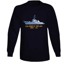 Load image into Gallery viewer, Navy - Destroyer - Uss John S Mccain -  Ship On Top Txt T Shirt
