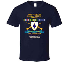 Load image into Gallery viewer, Army - 26th Infantry Regiment - Dui W Br - Ribbon - Top - 1st Bn W Bosnia - Kosovo Svc  X 300 T Shirt
