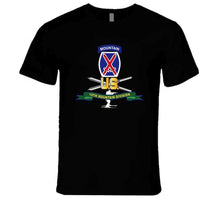 Load image into Gallery viewer, Army - 10th Mountain Division - Ssi W Ski Branch - Ribbon X 300 T Shirt
