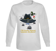 Load image into Gallery viewer, Army - 17th Cavalry Hat - Abn - Air Assault  w Br w Flash  w Slicks T Shirt
