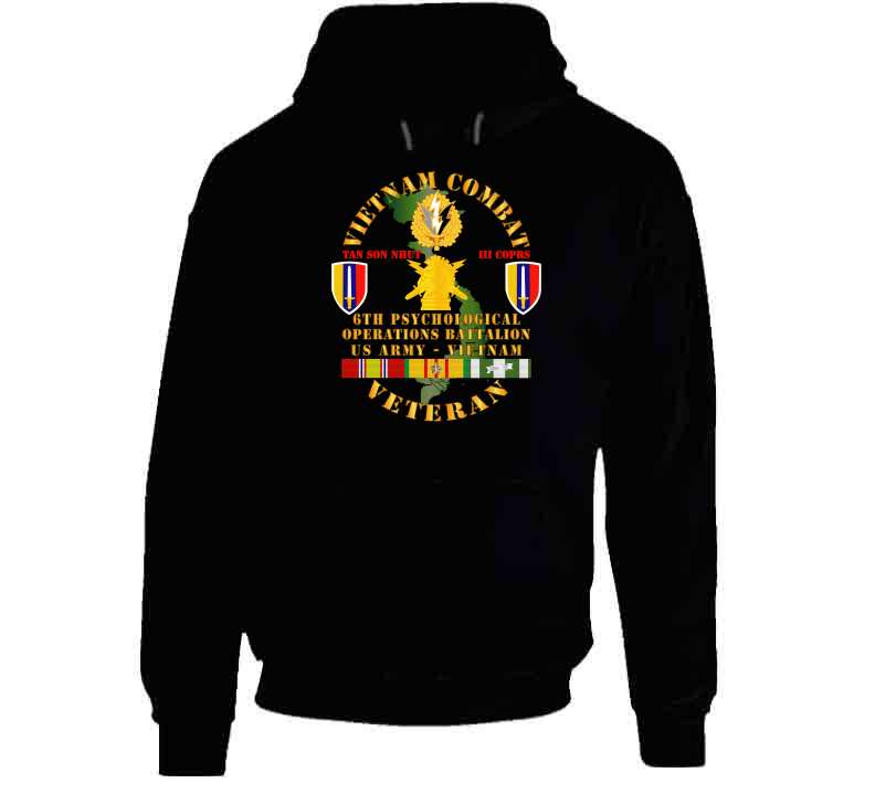 Army - Vietnam Combat Vet - 6th Psyops Bn - Usarv W Vn Svc Hoodie