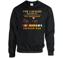 Load image into Gallery viewer, Army - 1st Battalion,  7th Cavalry Regiment - Vietnam War Wt 2 Cav Riders And Vn Svc X300 Hoodie
