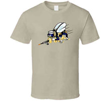 Load image into Gallery viewer, Navy - Seabee - Bee Only  - No Shadow X 300 T Shirt
