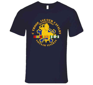 C Troop, 1st-9th Cavalry - Headhunters - Vietnam Vet W 1966-1967 Vn Sv Svc T Shirt