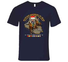 Load image into Gallery viewer, Army - Buffalo Soldiers In Iraq - Oif - Cavalrymen At War  W Iraq Svc - No Vet T Shirt
