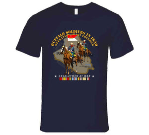 Army - Buffalo Soldiers In Iraq - Oif - Cavalrymen At War  W Iraq Svc - No Vet T Shirt