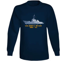 Load image into Gallery viewer, Navy - Destroyer - Uss John S Mccain -  Ship On Top Txt T Shirt
