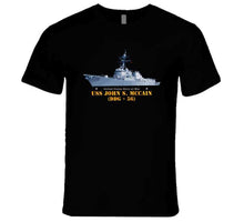 Load image into Gallery viewer, Navy - Destroyer - Uss John S Mccain -  Ship On Top Txt T Shirt
