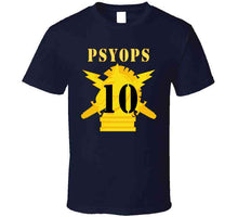 Load image into Gallery viewer, Army - Psyops W Branch Insignia - 10th Battalion Numeral - Line X 300 V1 Classic T Shirt
