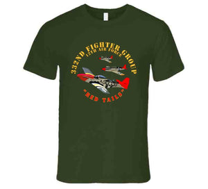 Army - Aac - 332nd Fighter Group - 12th Af - Red Tails T Shirt