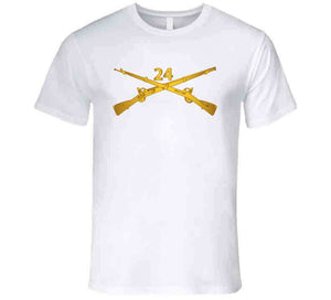 Army - 24th Infantry Regiment Branch Wo Txt T Shirt