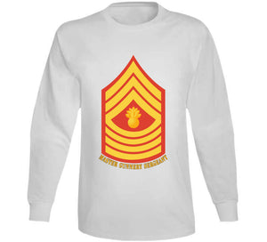 Usmc - Enlisted Insignia - E9 - Master Gunnery Sergeant (mgysgt) - Dress Blue - Bottom Txt T X 300 T Shirt