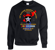 Load image into Gallery viewer, Army - 1st Ranger Inf Company - 2nd Id W Map W Korea Svc X 300 T Shirt

