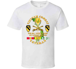 Army - Vietnam Combat Cavalry Veteran, with 2nd Battalion, 12th Cavalry, 1st Cavalry Division, Distinctive Unit Insignia - T Shirt, Hoodie, and Premium