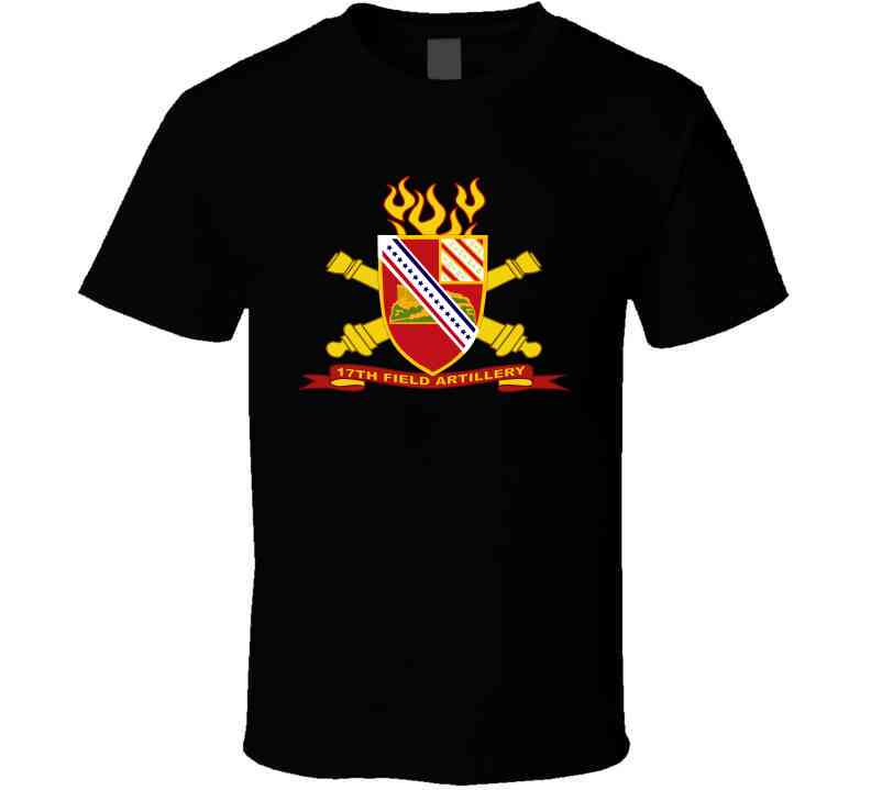 Army - 17th Field Artillery, with Branch Ribbon - T Shirt, Premium and Hoodie