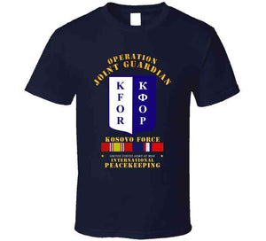 Army - US Army Peace Keeping, Operation Joint Guardian, Kosovo, with  Kosovo Service Ribbons - T Shirt, Premium and Hoodie