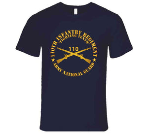 Army - 110th Infantry Regiment - Fighting Tenth - Br - Arng  X 300 T Shirt